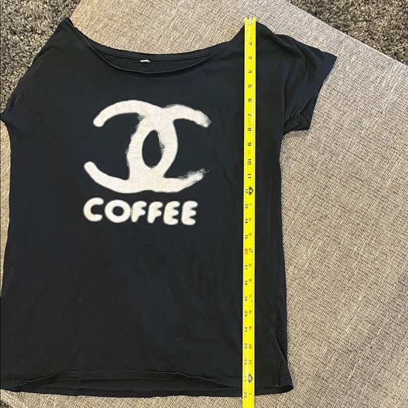 Black Coffee Graphic Scoop Neck Women's Top - Picture 5 of 6
